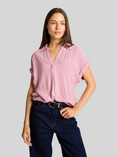 Tom Tailor Bluzka o kroju relaxed fit z wiskozy Mocnoróżowy 4