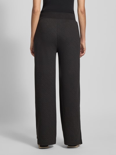 BOSS Regular fit sweatpants van katoenmix, model 'MONOGRAM' Zwart - 5