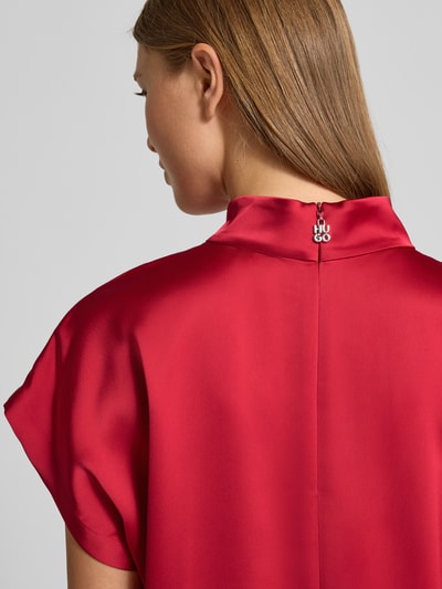 HUGO Relaxed fit blouseshirt met ronde hals, model 'CANELI' Rood - 3