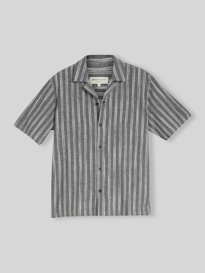 Tom Tailor Denim Relaxed Fit Freizeithemd aus Baumwoll-Leinen-Mix Hellgrau 2