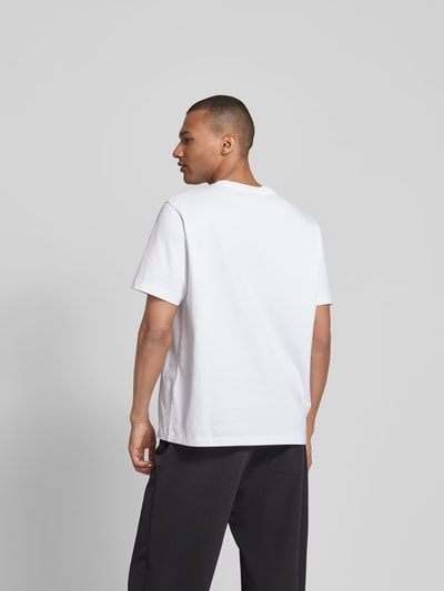 MAISON KITSUNE T-Shirt mit Label-Print Weiss 5