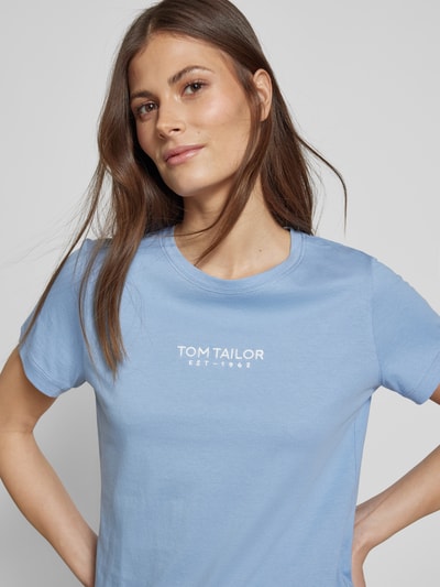 Tom Tailor T-shirt o kroju regular fit z czystej bawełny ekologicznej Błękitny 3