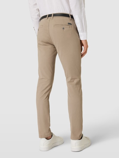 Lindbergh Classic fit chino met achterzakken Zand - 5