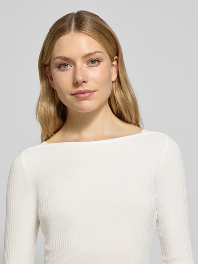 Tom Tailor Denim Slim fit shirt met lange mouwen van viscosemix Offwhite - 3