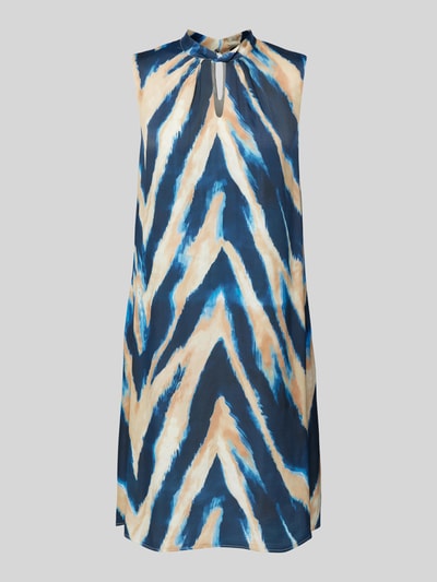 More & More Knielange jurk met all-over print Marineblauw - 2