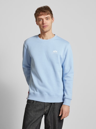 Alpha Industries Sweatshirt mit Label-Print Hellblau 4