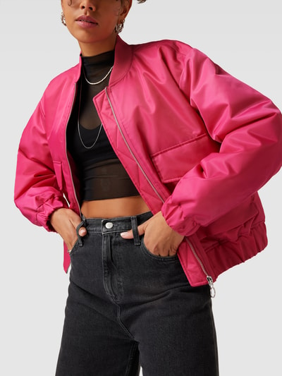 Marc O'Polo Denim Bomberjacke mit Pattentaschen Fuchsia 3