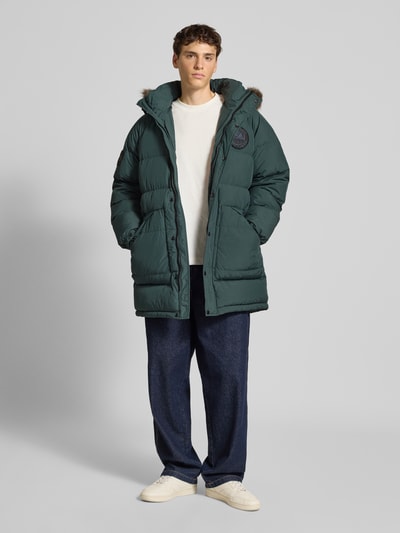 Superdry Gewatteerd jack met labelpatch, model 'Everest' Olijfgroen - 1