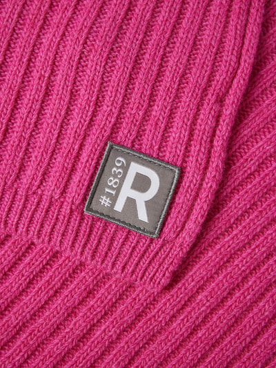 Roeckl Wollschal mit Label-Patch Pink 2