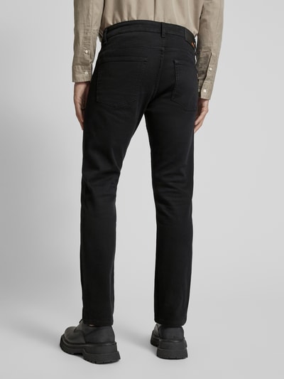 BOSS Orange Slim fit jeans met labeldetail, model 'DELAWARE' Zwart - 5