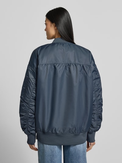 MOS MOSH relaxed fit bomberjack met opstaande kraag model 'Ruby' Donkerblauw - 5