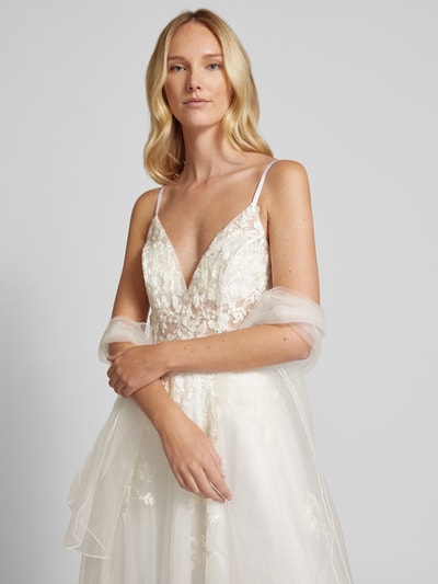 Luxuar Brautkleid mit Nahtreißverschluss Offwhite 3