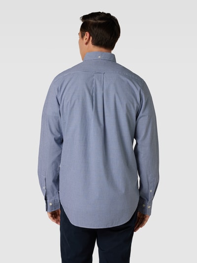 Gant Regular fit vrijetijdsoverhemd met labelstitching, model 'POPLIN' Koningsblauw - 5