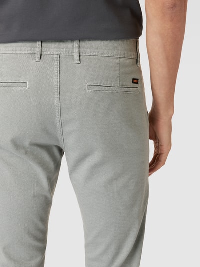 BOSS Orange Slim fit chino met Franse steekzakken Lichtgrijs - 3