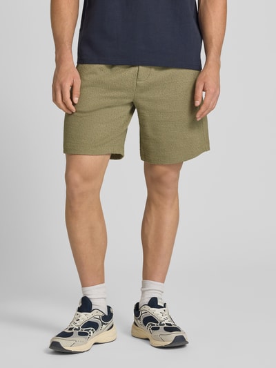 Marc O'Polo DENIM Regular Fit Sweatshorts aus Baumwoll-Mix Taupe 4