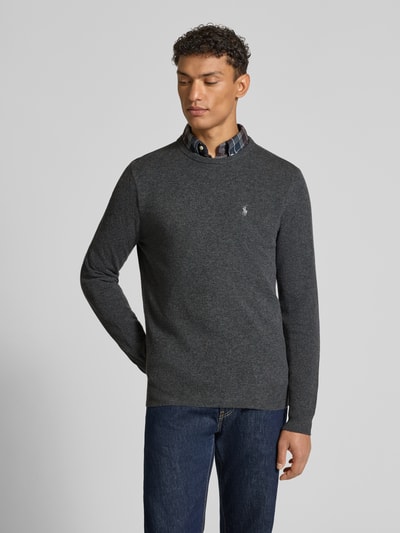 Polo Ralph Lauren Strickpullover mit gerippten Abschlüssen Anthrazit 4