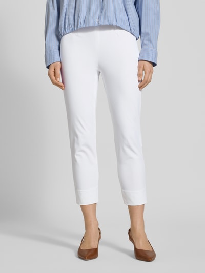 Raffaello Rossi Schmale Schlupfhose aus Techno Cotton Superstretch Weiss 4