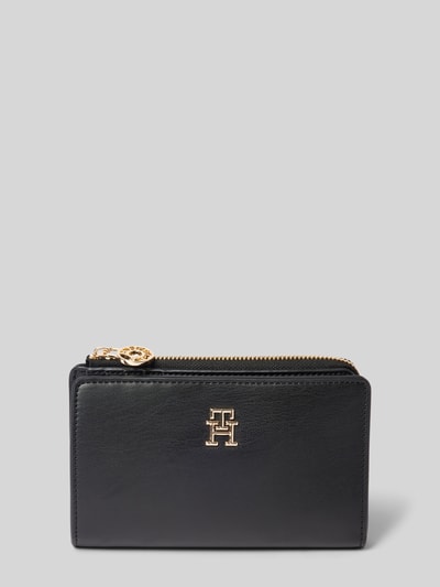 Tommy Hilfiger Portemonnaie mit Logo-Applikation Modell 'DISTINCT' Black 1