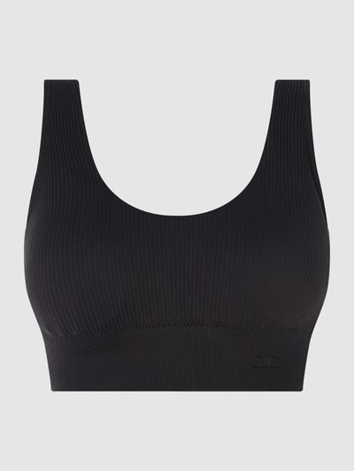 Saisei Bustier mit Rippenstruktur  Schwarz 2