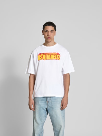 Dsquared2 T-Shirt mit Label-Print Weiss 4