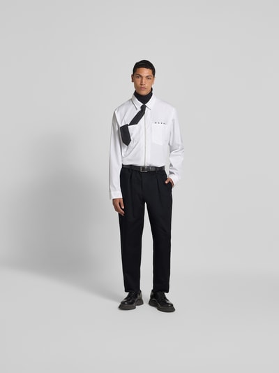 Marni Relaxed Fit Stoffhose mit Bundfalten Black 1