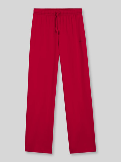 BOSS Loose Fit Pyjama-Hose aus Baumwoll-Mix Bordeaux 2