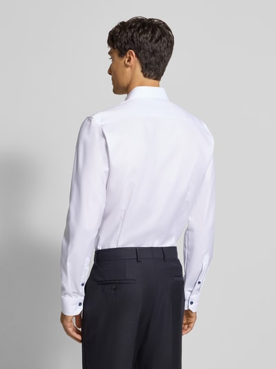 OLYMP No. Six Koszula biznesowa o kroju Super Slim Fit z kołnierzykiem typu kent Biały 5