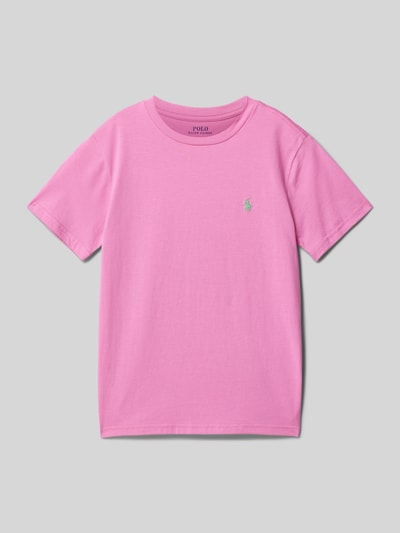 Polo Ralph Lauren Teens T-shirt z czystej bawełny Mocnoróżowy 1