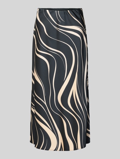 s.Oliver BLACK LABEL Regular fit midirok van viscosemix Zwart - 2