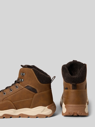 Tom Tailor Schnürstiefel aus wasserabweisendem Material Cognac 2