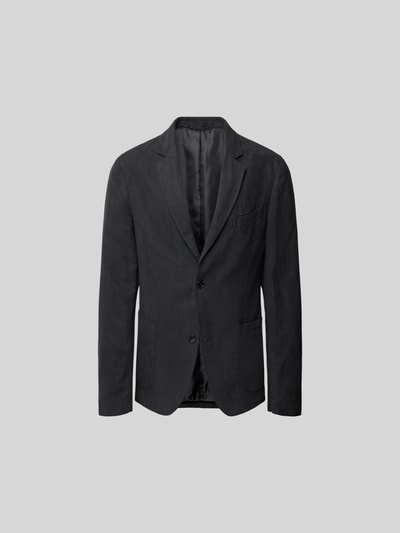 Officine Générale 2-Knopf-Sakko mit Reverskragen Black 2