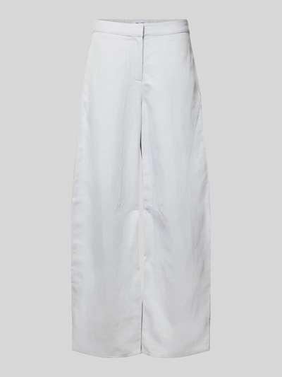 Produktfoto, helle Wide Leg Pants mit Leinen-Anteil Modell 'SAROKO' von Samsøe Samsøe, Baumwoll-Mix, ausgestellter Schnitt, glatte Textur