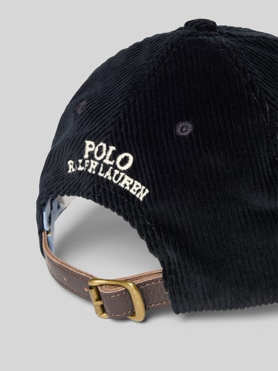 Polo Ralph Lauren Pet van corduroy met labelstitching Zwart - 3