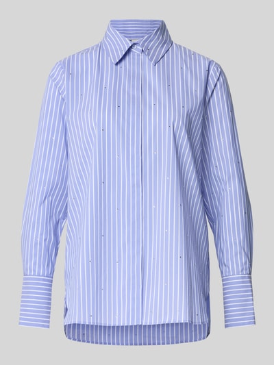 Brax Hemdbluse mit verdeckter Knopfleiste Modell 'VIKI' Blau 2