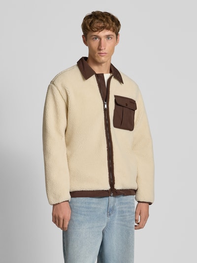 Levi's® Fleecejacke mit Brusttasche Modell 'JOONIE' Beige 4