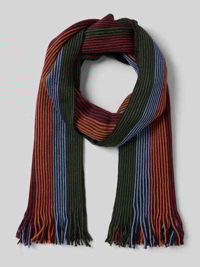 Christian Berg Men Sjaal met franjes Zwart - 1