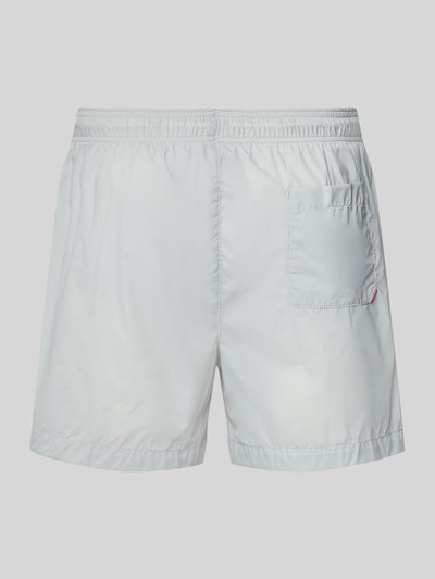 HUGO Badeshorts mit Label Print Modell 'HAITI' Mittelgrau 3