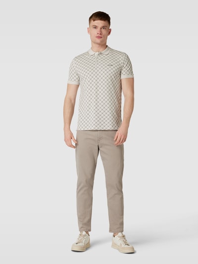 JOOP! Collection Poloshirt mit Allover-Muster Modell 'Paigam' Weiss 1