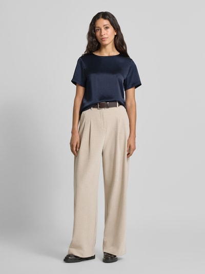 Weekend Max Mara Regular Fit T-Shirt aus Satin und Jersey Modell 'GILBERT' Marine 1