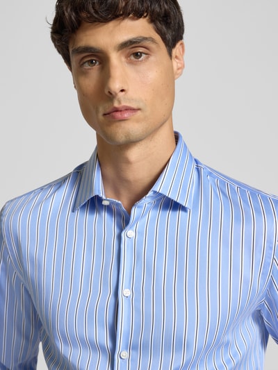 Jake*s Slim fit zakelijk overhemd met knoopsluiting Bleu - 3