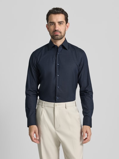 BOSS Regular fit vrijetijdsoverhemd van katoenmix, model 'JOE' Marineblauw - 4