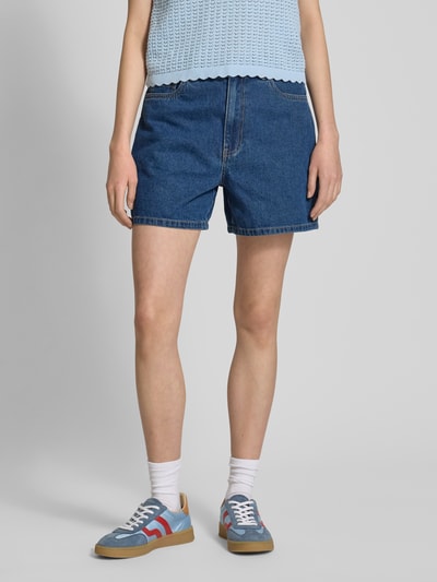 PIECES Szorty jeansowe o kroju regular fit z mieszanki bawełny model ‘ABBI’ Jeansowy niebieski 4