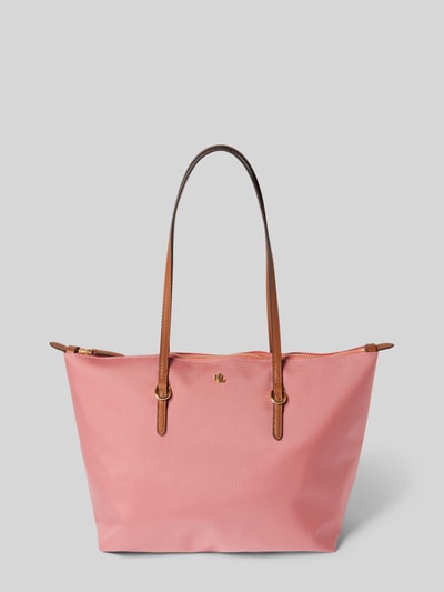 Lauren Ralph Lauren Torba tote z detalem z logo model ‘KEATON’ Brudnoróżowy 2