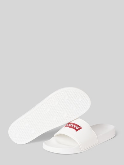 Levi's® Slides mit Label-Print Modell 'JUNE BATWING' Weiss 3