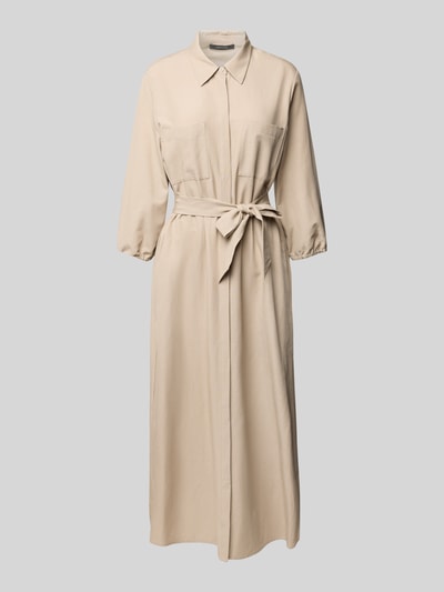 comma Hemdblusenkleid mit Brusttaschen Taupe 2