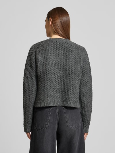 Copenhagen Muse Kurtka z dzianiny z listwą guzikową model ‘COLETTE’ Ciemnoszary melanż 5