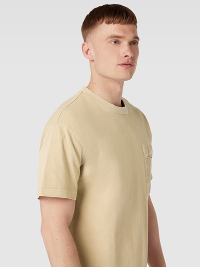 Knowledge Cotton Apparel T-Shirt mit Brusttasche Modell 'NUANCE BY NATURE™' Beige 3