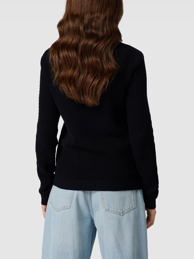 Vila Gebreide pullover met structuurmotief, model 'Vidalo O-Neck' Zwart - 5