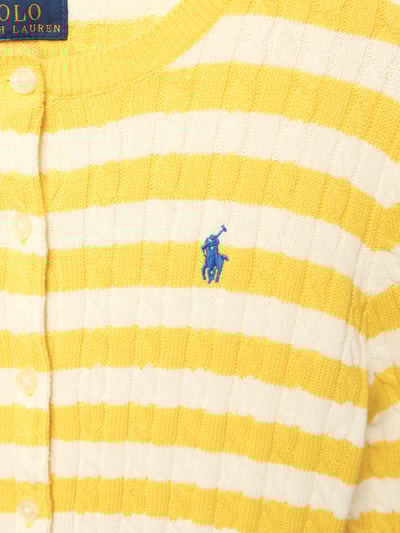Polo Ralph Lauren Teens Cardigan met kabelpatroon en labelstitching Geel - 2