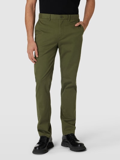 Tommy Hilfiger Chino in unifarbenem Design Modell 'DENTON' Oliv 4